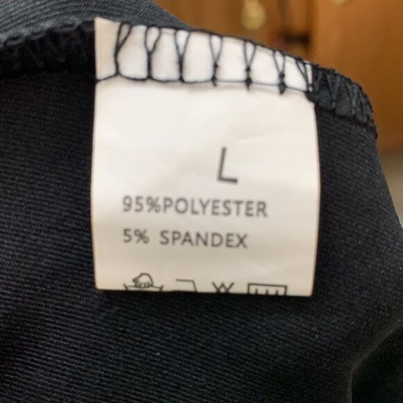 Branded size large front and sleeve sequined black bodysuit - Picture 9 of 9